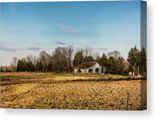 Back Roads Canvas Print featuring the photograph Empty Fields by Cynthia Wolfe