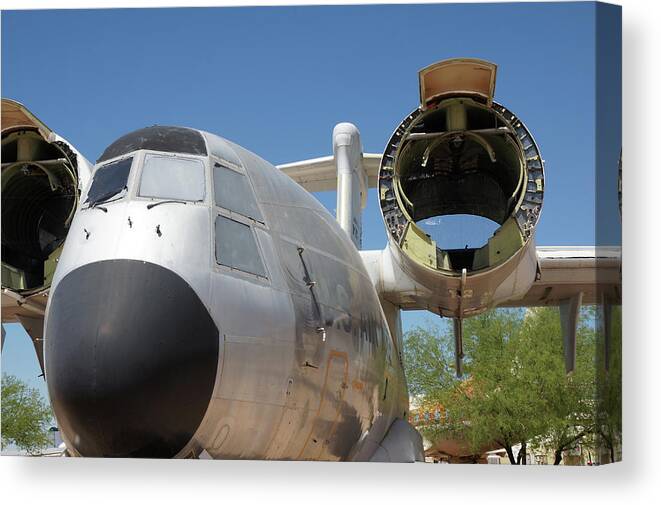 Plane Canvas Print featuring the photograph Engine Gone #62 by Raymond Magnani