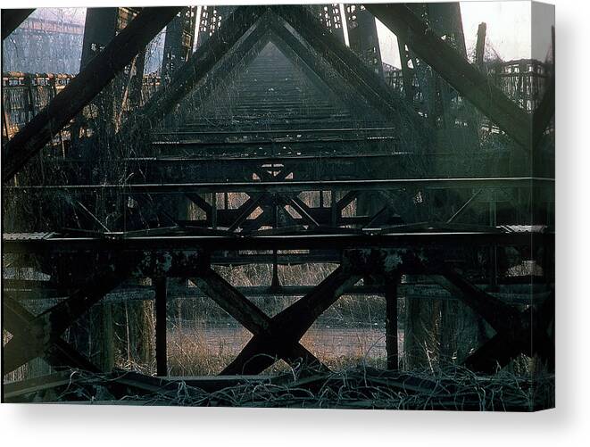 Steel Canvas Print featuring the photograph Engineered Angles by DArcy Evans