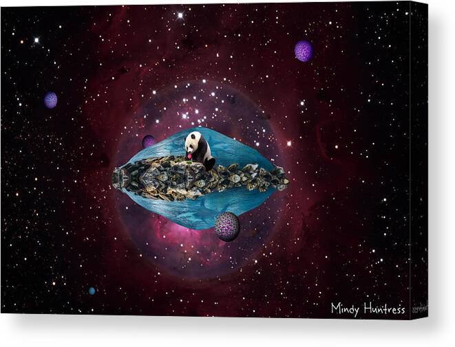 Space Canvas Print featuring the mixed media Eternal Optimist by Mindy Huntress
