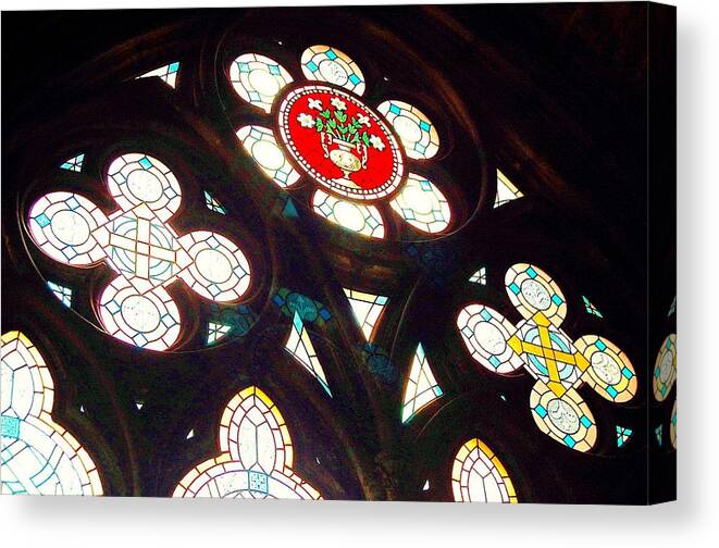 Stained Glass Canvas Print featuring the photograph Eternal Petals by HweeYen Ong
