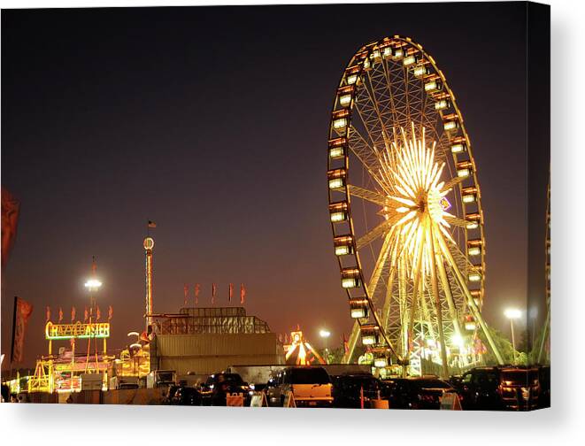 Fair Canvas Print featuring the photograph Evening at the fair by Timothy OLeary