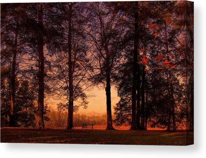 Evening Canvas Print featuring the photograph Evening Begins by John Rivera