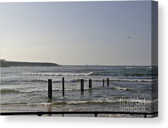 Waves Canvas Print featuring the photograph Evening Seascape. by Elena Perelman