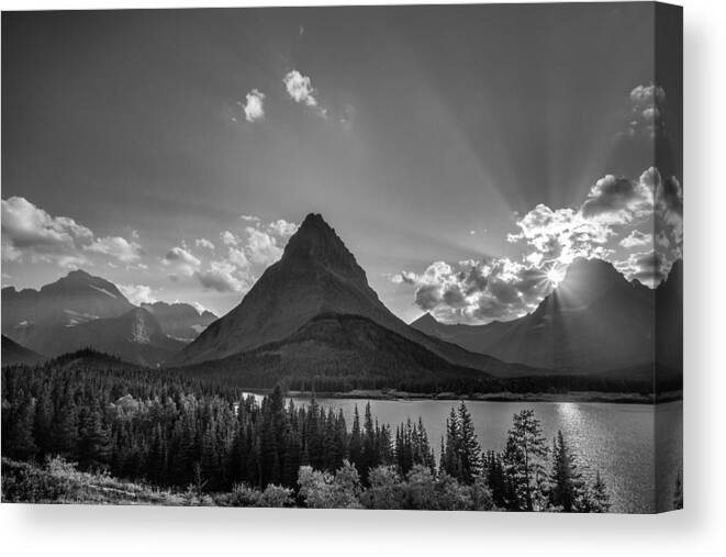 Glacier National Park Canvas Print featuring the photograph Exaltation by Adam Mateo Fierro
