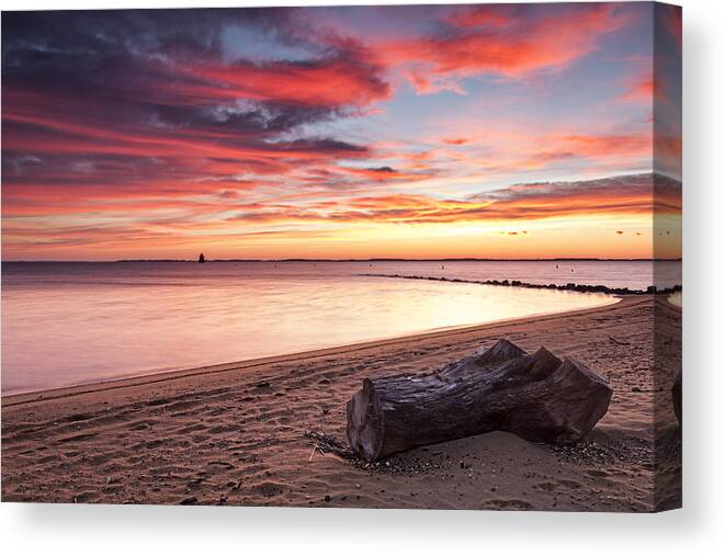 Sandy Point Canvas Print featuring the photograph Exhale by Edward Kreis