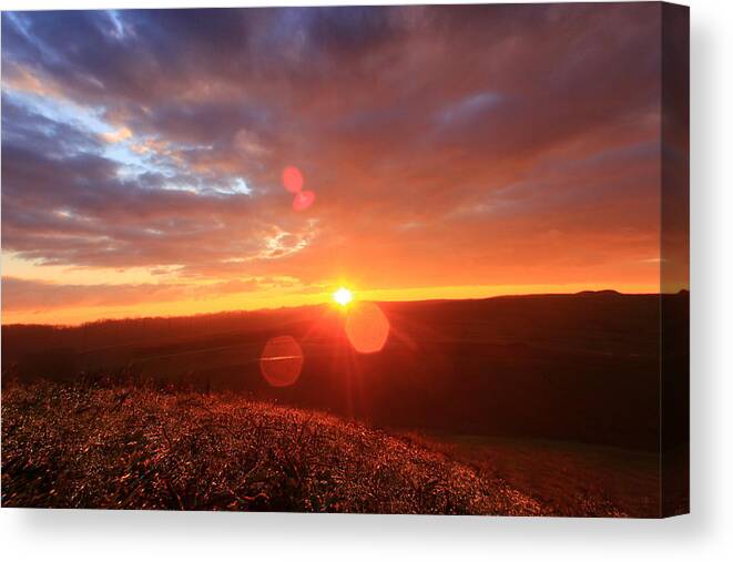 Sunrise Canvas Print featuring the photograph Explore More by Everett Houser