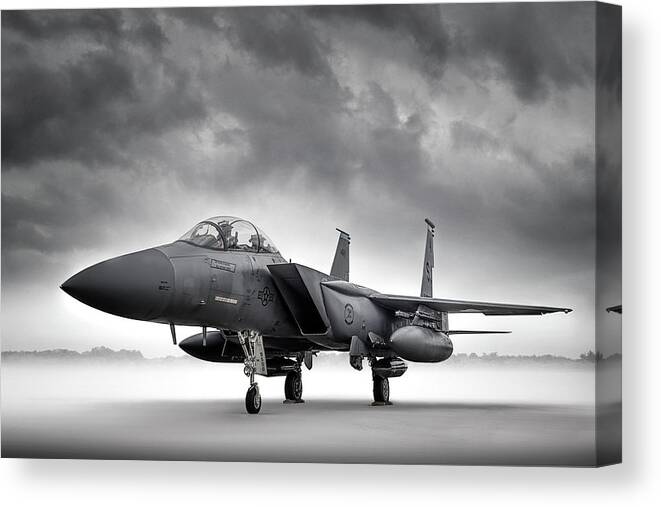 Usaf Canvas Print featuring the digital art F-15 Strike Eagle by Douglas Pittman