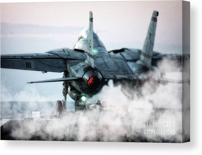 F14 Canvas Print featuring the digital art F14 Tomcat Launch by Airpower Art