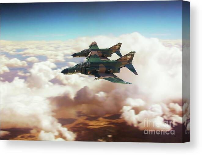 F4 Canvas Print featuring the digital art F4 Phantom 82ATRS by Airpower Art