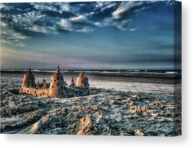 Sandcastle Canvas Print featuring the photograph Fading Memory by Joseph Desiderio