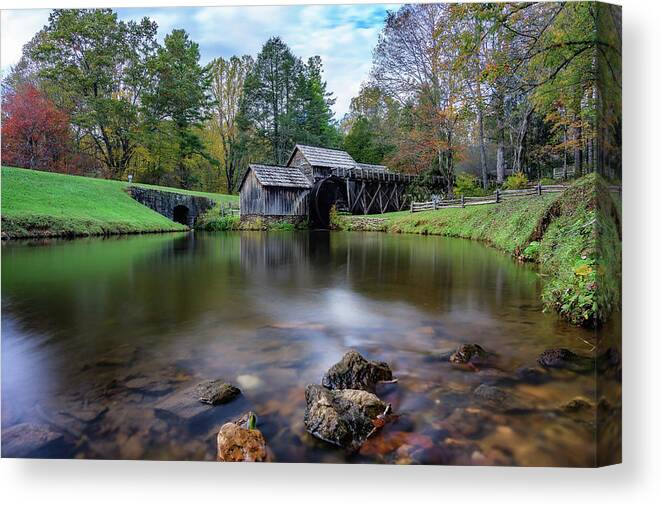 Mabry Mill Canvas Print featuring the photograph Fall at Mabry Mill by Steve Hurt