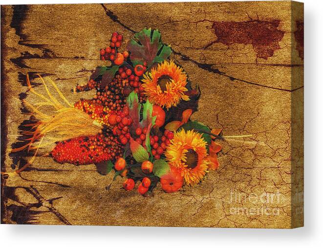 Autumn Canvas Print featuring the photograph Fall Decorations by Geraldine DeBoer