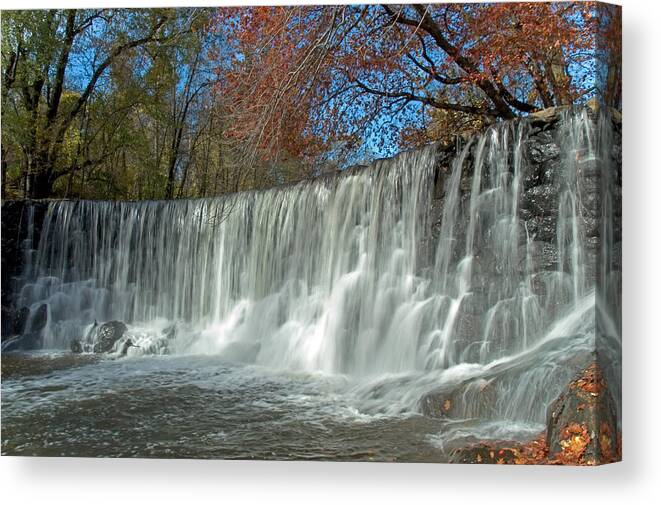 Waterfall Canvas Print featuring the photograph Fall Falls by Don Mennig