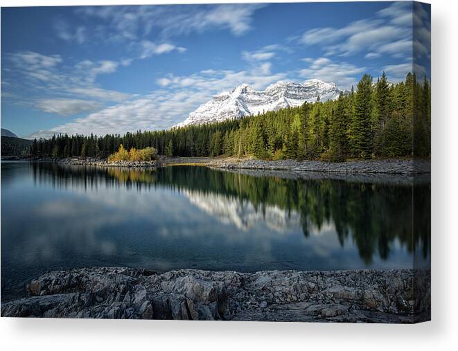 Lake Canvas Print featuring the photograph Fall on the lake by Celine Pollard