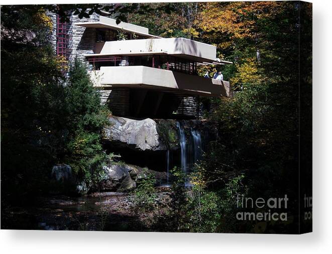 Frank Lloyd Wright Canvas Print featuring the photograph Fallingwater by David Bearden