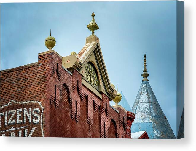 Victorian Canvas Print featuring the photograph Fanciful Rooftops by James Barber
