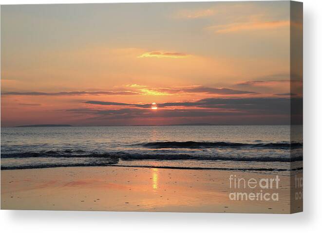 Fanore Beach Clare Galway Bay Wildatlanticway Seascape Sunset Ireland Pskeltonphoto Photography Canvas Print featuring the photograph Fanore sunset 3 by Peter Skelton