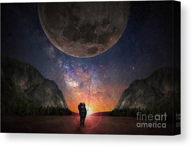 Fantasy Canvas Print featuring the photograph Fantasy Hike by Joann Long