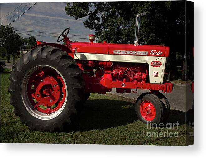 Tractor Canvas Print featuring the photograph Farmall Turbo 560 by Mike Eingle