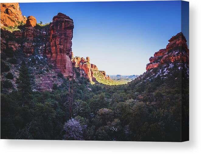 Arizona Canvas Print featuring the photograph Fay Canyon Vista by Andy Konieczny