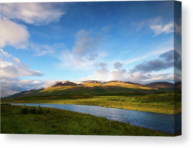 Landscape Canvas Print featuring the photograph Feel The Warmth by Philippe Sainte-Laudy