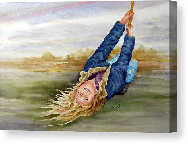 Seing Canvas Print featuring the painting Feelin The Wind by Sam Sidders