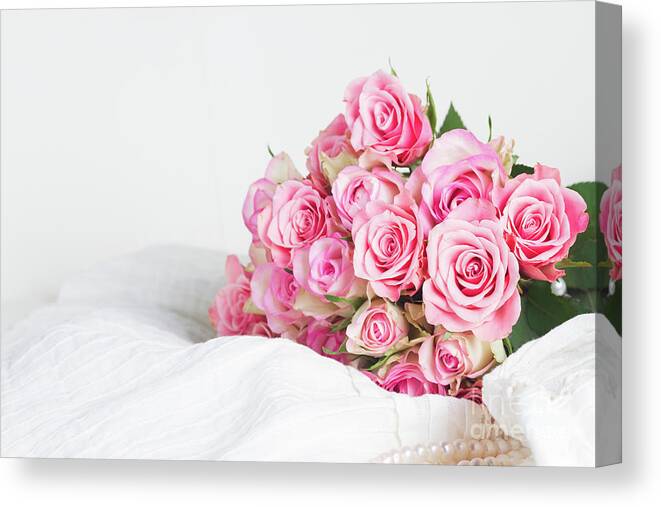 Accessories Canvas Print featuring the photograph Pink Romance by Anastasy Yarmolovich