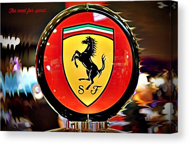 Home Canvas Print featuring the photograph Ferrari - Need for Speed by Richard Gehlbach