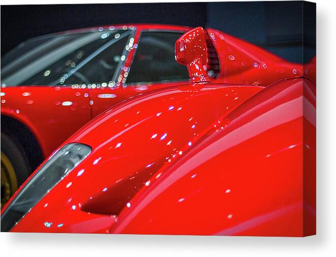Ferrari Canvas Print featuring the photograph Ferraris at the Auto Show by Stuart Litoff