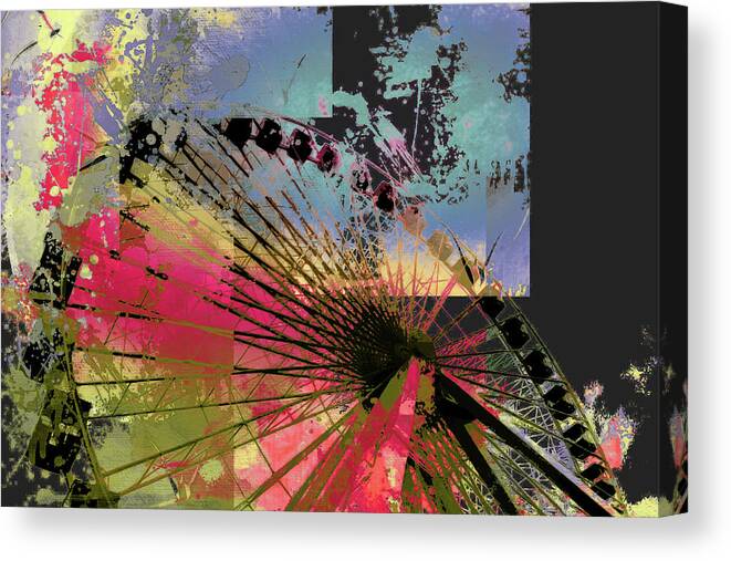 Louvre Canvas Print featuring the mixed media Ferris 17 by Priscilla Huber