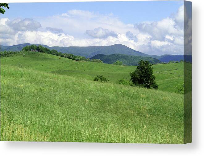 Field Canvas Print featuring the photograph Fields and hills by Emanuel Tanjala