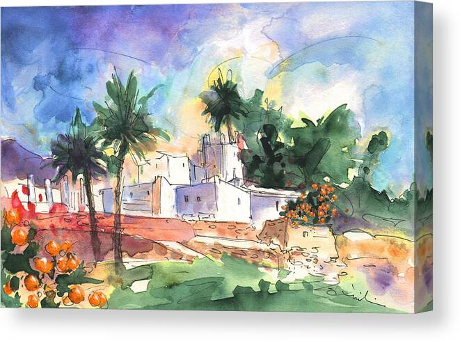Travel Canvas Print featuring the painting Finca In Nijar by Miki De Goodaboom