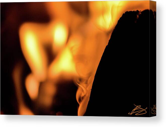 Macrophotography Canvas Print featuring the photograph Fire Within by Bradley Dever