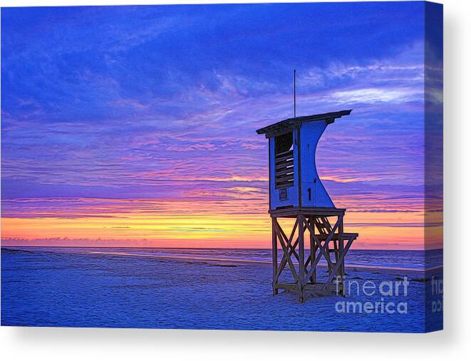 Nature Canvas Print featuring the photograph First Light On The Beach by Sharon McConnell