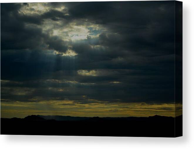 Sunbeams Canvas Print featuring the photograph First Rays of the Day by Nadalyn Larsen