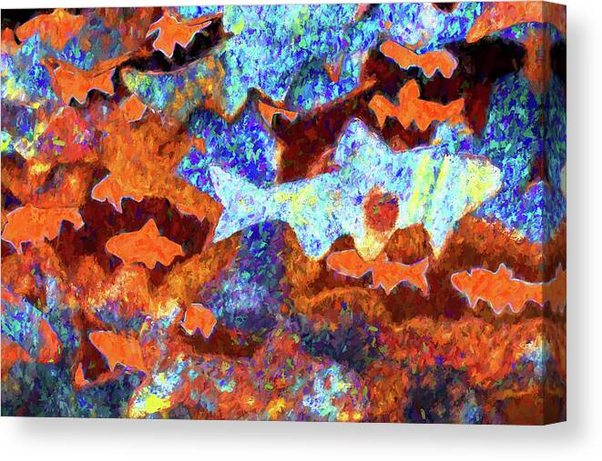 Burlington Vermont Canvas Print featuring the photograph Fish Abstract by Tom Singleton