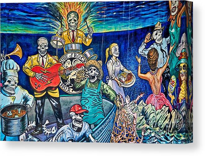 Corpus Christi Canvas Print featuring the photograph Fish Fright by Ken Williams