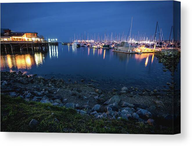Landscape Canvas Print featuring the photograph Fisherman's Wharf by Margaret Pitcher