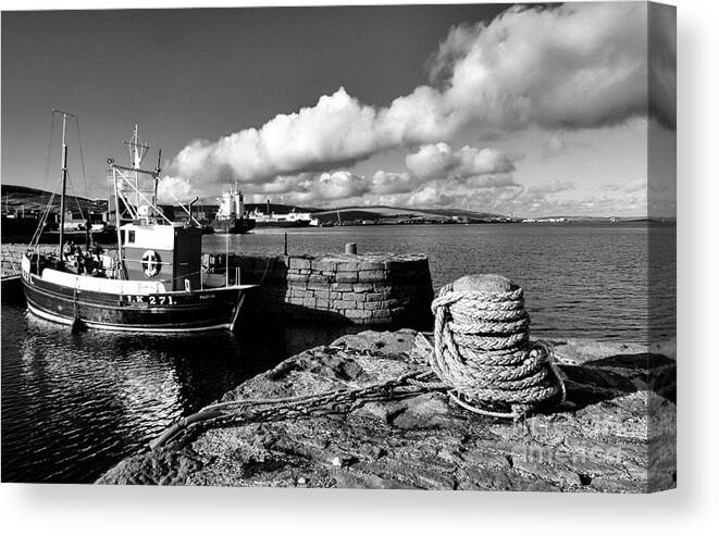 Lerwick Canvas Print featuring the photograph Fishing Boat Lerwick Shetland by Lynn Bolt