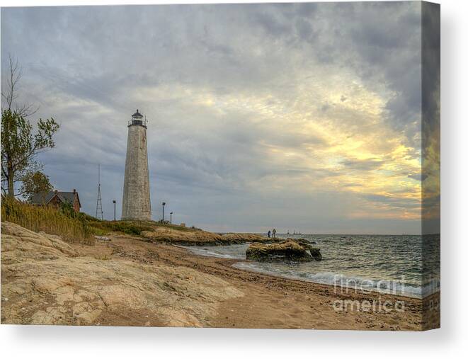 Hdr Canvas Print featuring the photograph Five Mile Point by Scott Wood