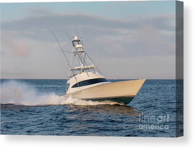 Boat Canvas Print featuring the photograph Flat Out by Scott Kerrigan