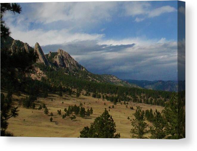 Boulder Canvas Print featuring the photograph Flatirons, Boulder, Colorado by Christopher J Kirby
