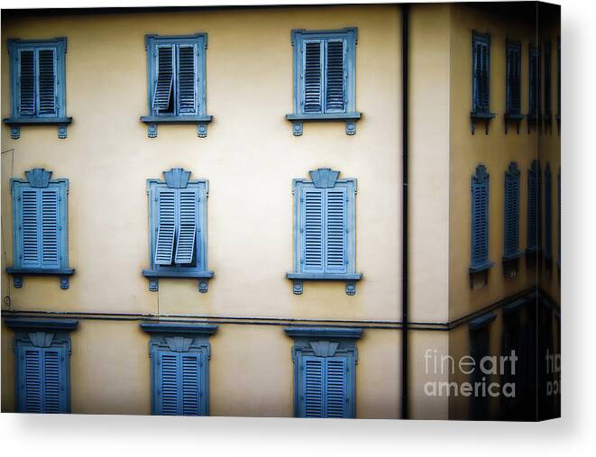 Florence Canvas Print featuring the photograph Florentine Shutters by Doug Sturgess