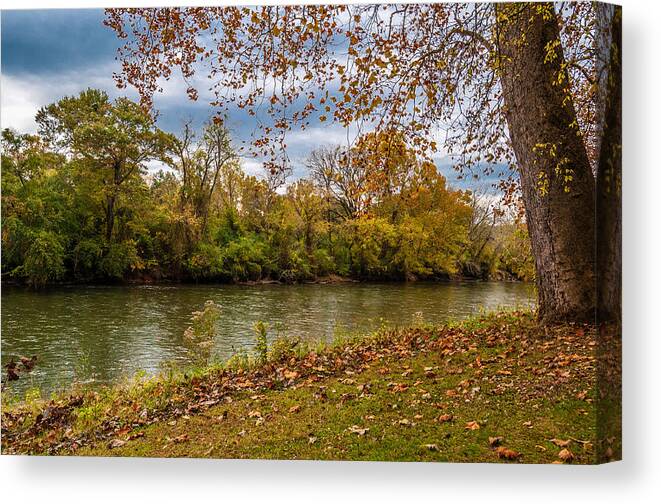 River Canvas Print featuring the photograph Flowing River by James L Bartlett