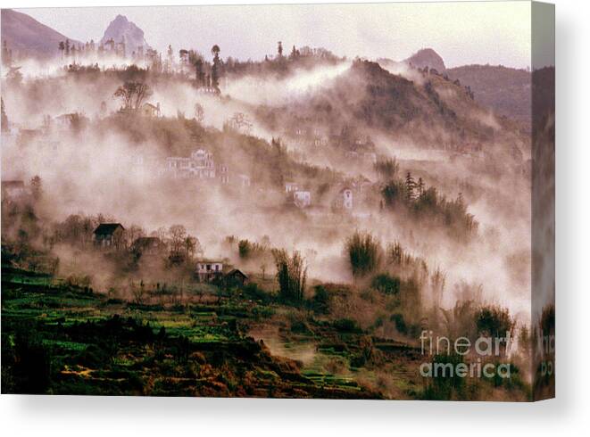 Foggy Sound Of Vietnam Canvas Print featuring the photograph FOGGY SOUND of VIETNAM by Silva Wischeropp