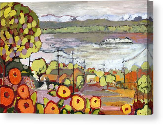 Edmonds Canvas Print featuring the painting Fond Memories by Jennifer Lommers