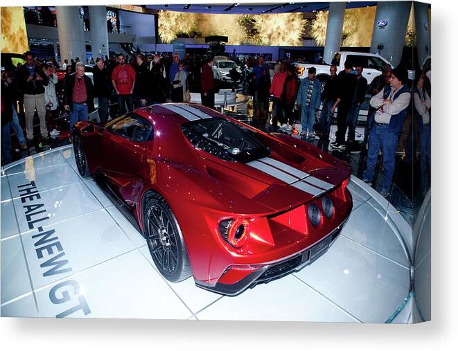 2017 Naias Canvas Print featuring the photograph Ford GT - Rear View by Rich S