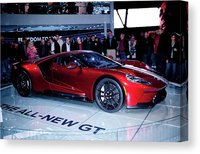 2017 Naias Canvas Print featuring the photograph Ford GT - Side View by Rich S