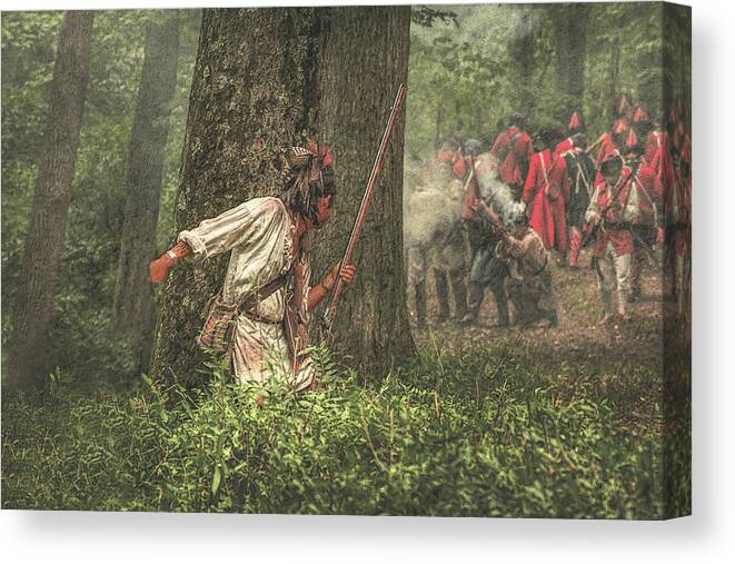 War Canvas Print featuring the digital art Forest Fight by Randy Steele